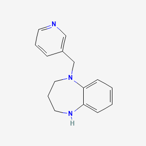 molecular formula C15H17N3 B8305929 1-(3-Pyridyl)methyl-2,3,4,5-tetrahydro-1H-1,5-benzodiazepine 