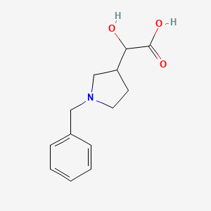 molecular formula C13H17NO3 B8305946 2-Hydroxy-2-(1-benzylpyrrolidin-3-yl)acetic acid 