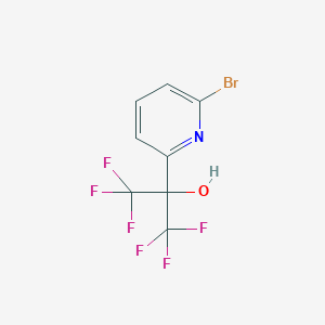 molecular formula C8H4BrF6NO B8305985 2-Bromo-6-(hexafluoro-2-hydroxyprop-2-yl)pyridine 
