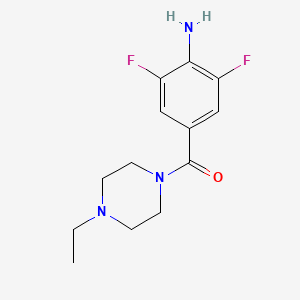 molecular formula C13H17F2N3O B8305988 (4-Amino-3,5-difluoro-phenyl)-(4-ethyl-piperazin-1-yl)-methanone 