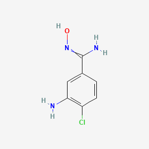 molecular formula C7H8ClN3O B8305996 3-Amino-4-chloro-benzamidoxime 