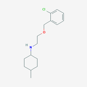 molecular formula C16H24ClNO B8306119 [2-(2-Chloro-benzyloxy)-ethyl]-(trans-4-methyl-cyclohexyl)-amine 