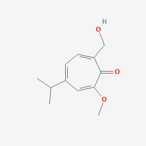 molecular formula C12H16O3 B8306122 7-Hydroxymethyl-4-isopropyl-2-methoxy-2,4,6-cycloheptatrien-1-one 