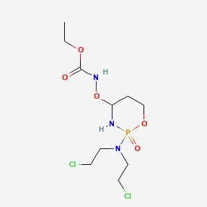 Carbamic acid, ((2-(bis(2-chloroethyl)amino)tetrahydro-2H-1,3,2-oxazaphosphorin-4-yl)oxy)-, ethyl ester, P-oxide