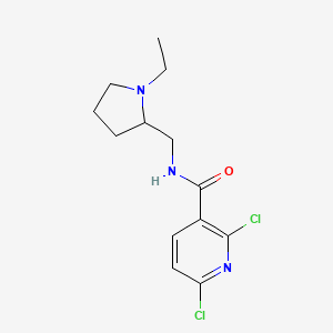 molecular formula C13H17Cl2N3O B8306174 N-[(1-ethyl-2-pyrrolidinyl)-methyl]-2,6-dichloronicotinamide 