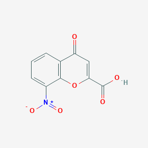 molecular formula C10H5NO6 B8306215 8-nitro-2-carboxy-4-oxo-4H-1-benzopyran 