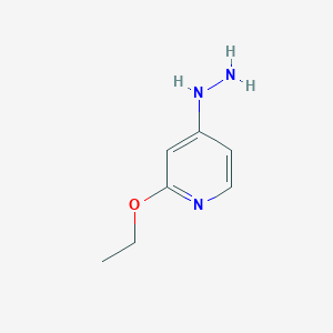 molecular formula C7H11N3O B8306225 4-Hydrazino-2-ethoxypyridine 