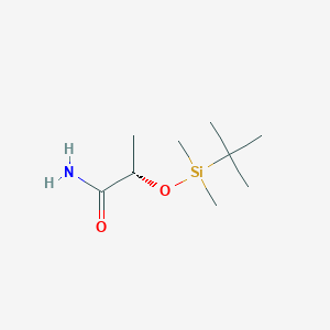 molecular formula C9H21NO2Si B8306258 (S)-2-((tert-butyldimethylsilyl)oxy)propanamide 