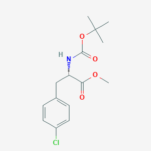 molecular formula C15H20ClNO4 B8306276 Methyl(2S)-2-[(tert-butoxycarbonyl)amino]-3-(4-chlorophenyl)propanoate 