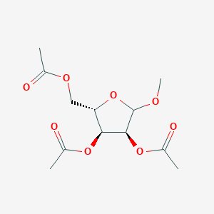 molecular formula C12H18O8 B8306298 L-Ribofuranoside, methyl, triacetate 