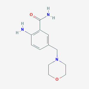 molecular formula C12H17N3O2 B8306348 2-Amino-5-morpholin-4-ylmethylbenzamide 