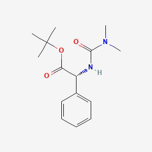 molecular formula C15H22N2O3 B8306389 (R)-tert-butyl 2-(3,3-dimethylureido)-2-phenylacetate 
