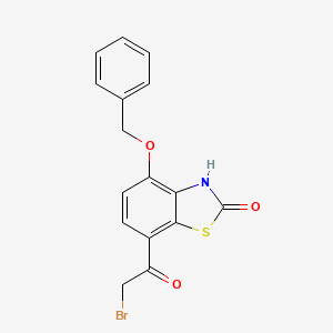 molecular formula C16H12BrNO3S B8306431 4-(Benzyloxy)-7-(bromoacetyl)-1,3-benzothiazol-2(3H)-one 