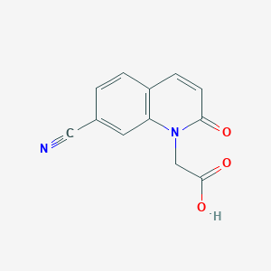 molecular formula C12H8N2O3 B8306447 2-(7-cyano-2-oxoquinolin-1(2H)-yl)acetic acid 