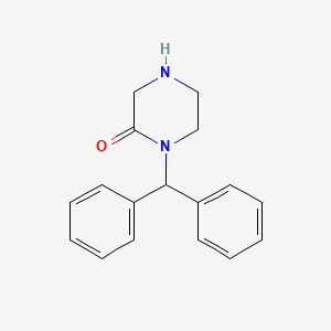 molecular formula C17H18N2O B8306471 1-Benzhydrylpiperazin-2-one 