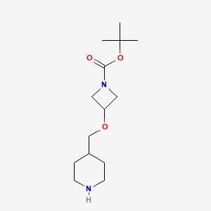 molecular formula C14H26N2O3 B8306492 Tert-butyl 3-(piperidin-4-ylmethoxy)azetidine-1-carboxylate 