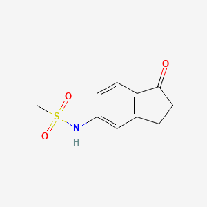 molecular formula C10H11NO3S B8306505 N-(1-Oxo-indan-5-yl)-methanesulfonamide 