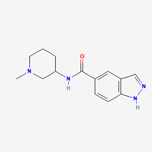 molecular formula C14H18N4O B8306543 N-(1-methylpiperidin-3-yl)-1H-indazole-5-carboxamide 
