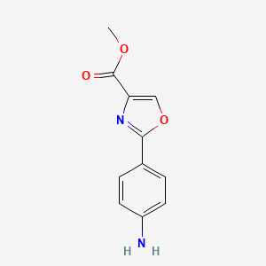 molecular formula C11H10N2O3 B8306573 Methyl 2-(4-aminophenyl)-1,3-oxazole-4-carboxylate CAS No. 1065102-75-1