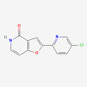 molecular formula C12H7ClN2O2 B8306627 2-(5-Chloropyridin-2-yl)furo[3,2-c]pyridin-4(5H)-one 