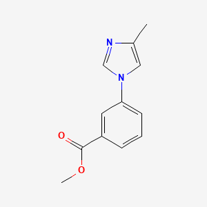 molecular formula C12H12N2O2 B8306637 Methyl 3-(4-methyl-imidazol-1-yl)-benzoate 