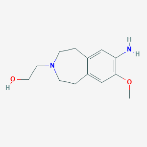 molecular formula C13H20N2O2 B8306683 2-(7-Amino-8-methoxy-1,2,4,5-tetrahydro-3H-3-benzazepin-3-yl)ethan-1-ol CAS No. 1022956-38-2