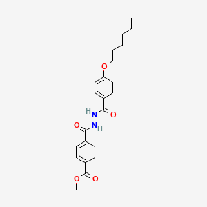 molecular formula C22H26N2O5 B8306688 1-(4-n-Hexyloxybenzoyl)-2-(4-methoxycarbonylbenzoyl)hydrazine 