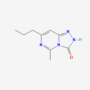 molecular formula C9H12N4O B8306690 7-n-propyl-5-methyl-1,2,4-triazolo[4,3-c]pyrimidin-3(2H)-one 