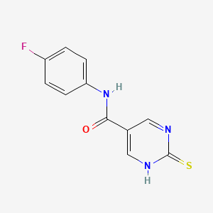 molecular formula C11H8FN3OS B8306716 2-Mercaptopyrimidine-5-carboxylic acid (4-fluorophenyl)amide 