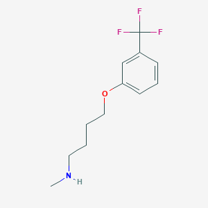 molecular formula C12H16F3NO B8306732 N-methyl-4-[3-(trifluoromethyl)phenoxy]-1-butanamine 