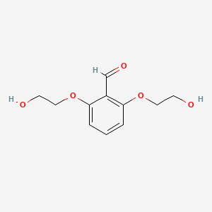molecular formula C11H14O5 B8306736 2,6-Bis(2-hydroxyethoxy)benzaldehyde 