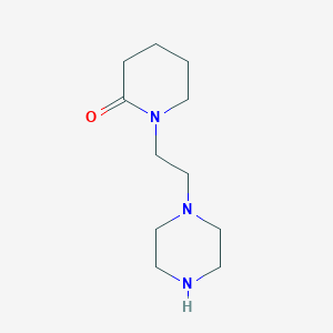molecular formula C11H21N3O B8306783 1-[2-(1-Piperazinyl)-ethyl]-2-piperidone 
