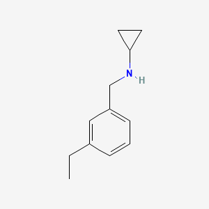 molecular formula C12H17N B8306806 Cyclopropyl m-ethylbenzylamine 