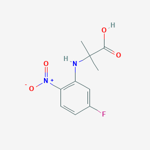 molecular formula C10H11FN2O4 B8306812 N-(5-Fluoro-2-nitrophenyl)-2-methylalanine 
