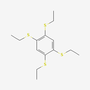 molecular formula C14H22S4 B8306874 1,2,4,5-Tetrakis(ethylsulfanyl)benzene CAS No. 4115-58-6