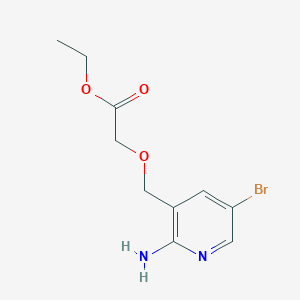 molecular formula C10H13BrN2O3 B8306960 (2-Amino-5-bromo-pyridin-3-ylmethoxy)-acetic acid ethyl ester 
