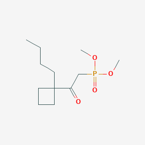 molecular formula C12H23O4P B8306967 Dimethyl 2-(1-butylcyclobutyl)-2-oxoethylphosphonate 