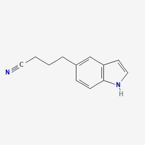 molecular formula C12H12N2 B8306989 4-(1H-Indol-5-yl)-butyronitrile 