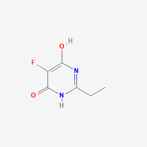 molecular formula C6H7FN2O2 B8307013 2-Ethyl-5-fluoro-6-hydroxy-4(1H)-pyrimidinone 