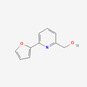 molecular formula C10H9NO2 B8307040 (6-Furan-2-yl-pyridin-2-yl)methanol 