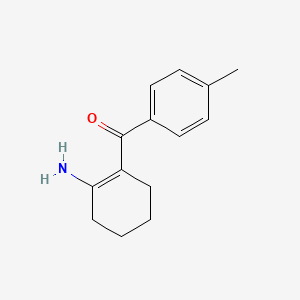 molecular formula C14H17NO B8307053 (2-Aminocyclohex-1-en-1-yl)(4-methylphenyl)methanone CAS No. 87908-58-5