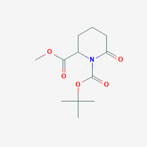 molecular formula C12H19NO5 B8307060 6-oxo-piperidine-1,2-dicarboxylic Acid 1-tert-butyl Ester 2-methyl Ester 