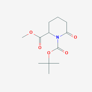 molecular formula C12H19NO5 B8307060 1-O-tert-butyl 2-O-methyl 6-oxopiperidine-1,2-dicarboxylate 