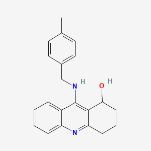 molecular formula C21H22N2O B8307068 9-(((4-Methylphenyl)methyl)amino)-1,2,3,4-tetrahydro-1-acridinol CAS No. 104628-25-3