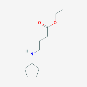 molecular formula C11H21NO2 B8307105 4-Cyclopentylamino-butyric acid ethyl ester 
