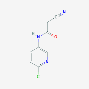 molecular formula C8H6ClN3O B8307124 N-(2-chloropyrid-5-yl)-2-cyanoacetamide 