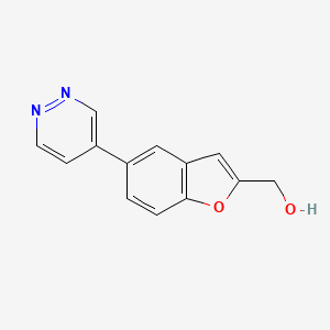 (5-Pyridazin-4-yl-benzofuran-2-yl)-methanol