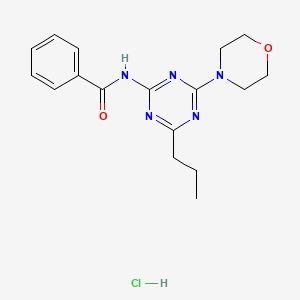 Benzamide, N-(4-(4-morpholinyl)-6-propyl-1,3,5-triazin-2-yl)-, monohydrochloride