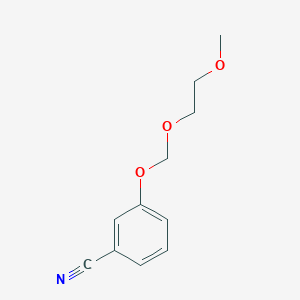 molecular formula C11H13NO3 B8307189 3-[(2-Methoxyethoxy)-methoxy]-benzonitrile 