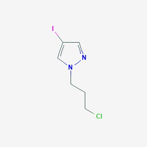 molecular formula C6H8ClIN2 B8307190 1-(3-chloroprop-1-yl)-4-iodo-1H-pyrazole 